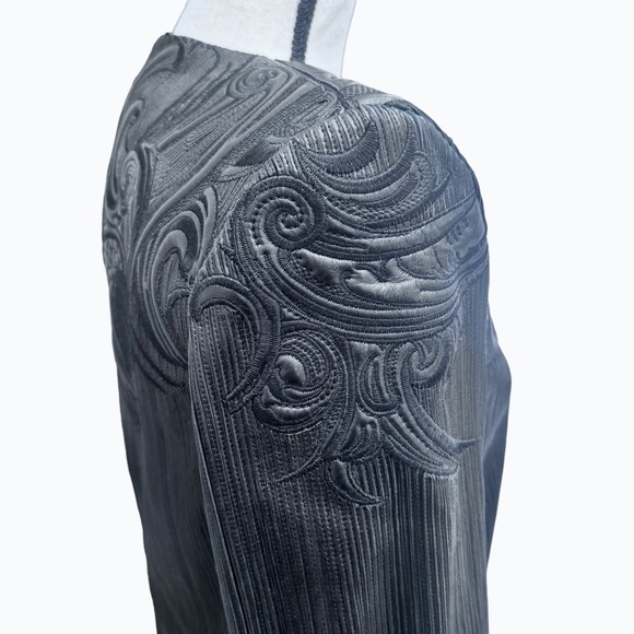 ROBERTO CAVALLI BLACK TOOLED & STITCHED LEATHER JACKET - Picture 7 of 15